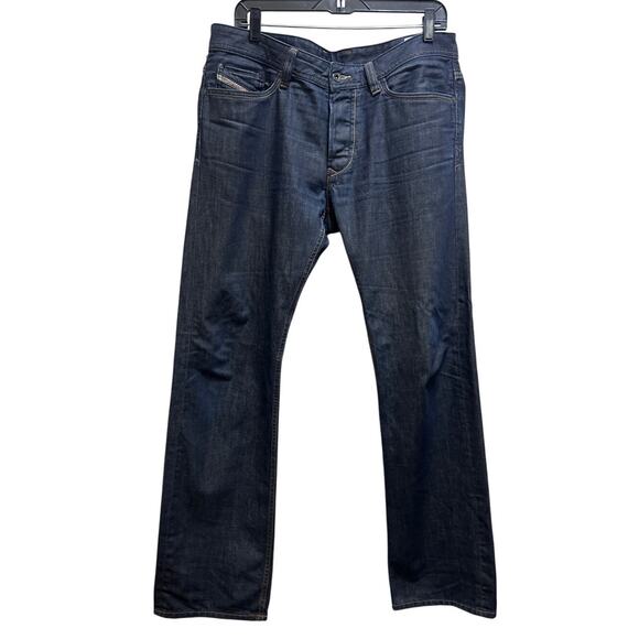 DIESEL Men's Dark Wash Blue Viker Jeans 33x32 Straight Leg Grunge Streetwear - Picture 1 of 9